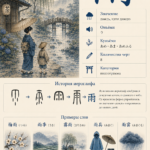 Иероглиф 雨 — история и значение знака дождя Японский иероглиф 雨: история происхождения, чтения, эволюция написания и примеры слов, связанных с дождём.