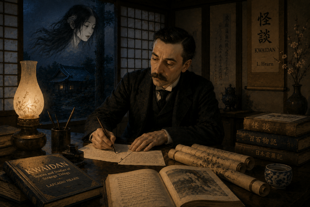 Лафкадио Хирн пишет книгу Kwaidan о японских ёкаях и Нукэкуби