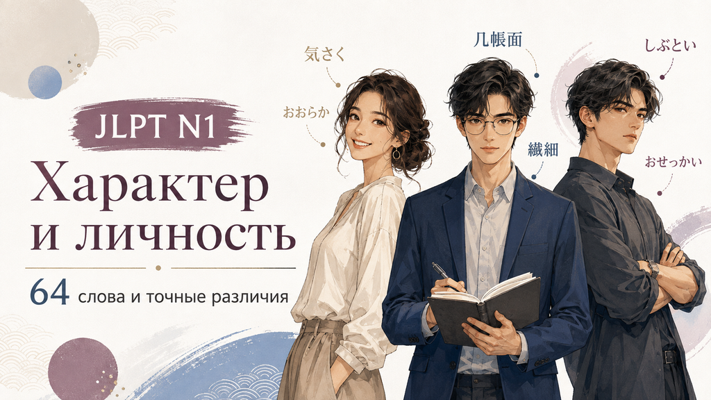 Лексика JLPT N1 для описания характера человека на японском языке