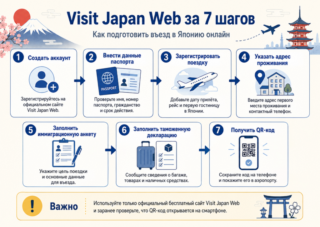 Что подготовить для регистрации в Visit Japan Web
