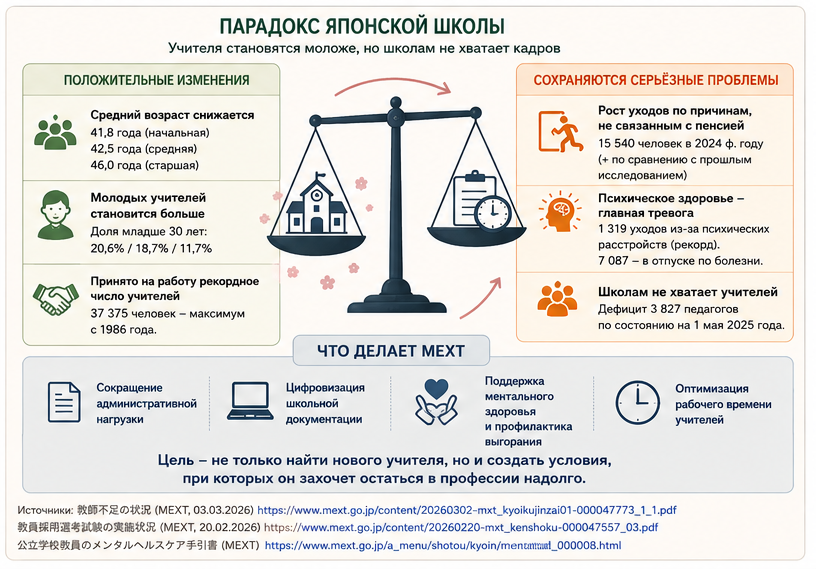 Парадокс японской школы — молодые учителя и дефицит педагогов